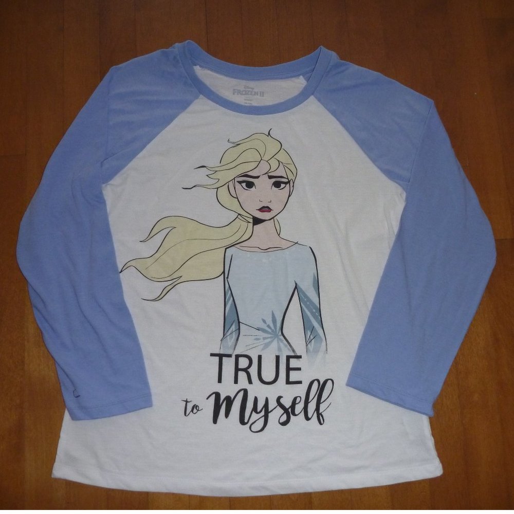 Juniors Womens FROZEN "True to Myself" Elsa Pajama Shirt Size 1X 2X NWT
